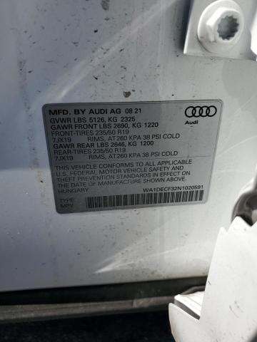 Photo 10 from auction – 2022 AUDI Q3 PREMIUM with VIN WA1DECF32N1020591