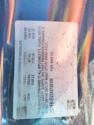 Photo 10 from auction – 2010 CHEVROLET CAMARO LT with VIN 2G1FB1EV3A9199186