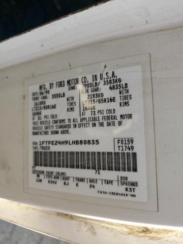 Photo 10 from auction – 1990 FORD ECONOLINE with VIN 1FTFE24H9LHB80835