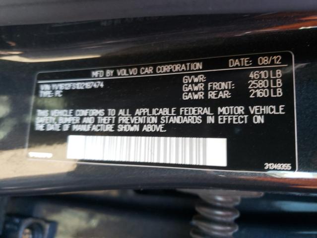 Photo 10 from auction – 2013 VOLVO S60 T5 with VIN YV1612FS1D2187474