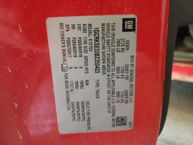 Photo 10 from auction – 2011 CHEVROLET SILVERADO with VIN 1GCRKSE33BZ359423