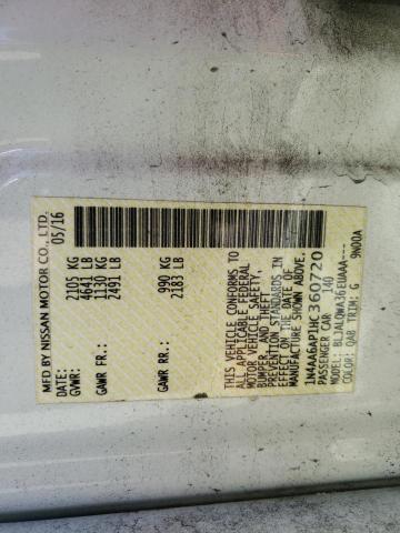 Photo 10 from auction – 2017 NISSAN MAXIMA 3.5 with VIN 1N4AA6AP1HC360720