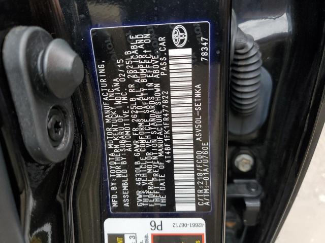 Photo 10 from auction – 2015 TOYOTA CAMRY LE with VIN 4T4BF1FK1FR477822