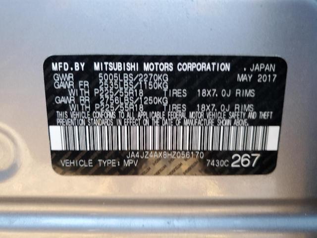 Photo 10 from auction – 2017 MITSUBISHI OUTLANDER with VIN JA4JZ4AX8HZ056170