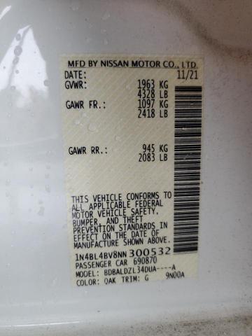 Photo 10 from auction – 2022 NISSAN ALTIMA S with VIN 1N4BL4BV8NN300532