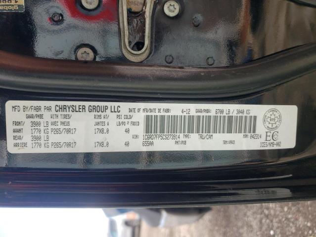 Photo 10 from auction – 2012 DODGE RAM 1500 S with VIN 1C6RD7FP5CS273914