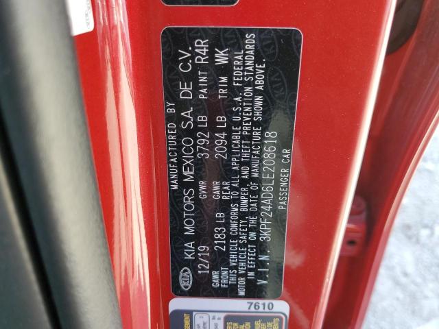 Photo 10 from auction – 2020 KIA FORTE FE with VIN 3KPF24AD6LE208618