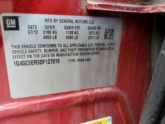 Photo 10 from auction – 2013 BUICK LACROSSE with VIN 1G4GC5ER3DF127916