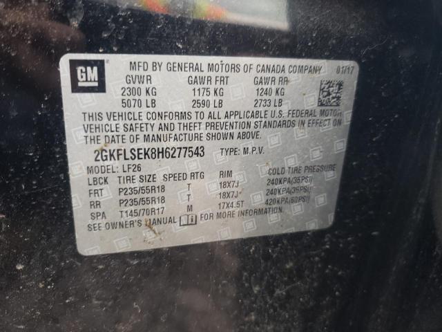 Photo 10 from auction – 2017 GMC TERRAIN SL with VIN 2GKFLSEK8H6277543
