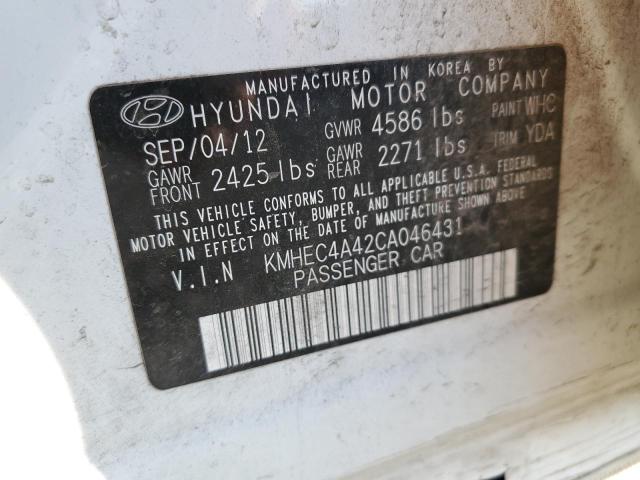 Photo 10 from auction – 2012 HYUNDAI SONATA HYB with VIN KMHEC4A42CA046431