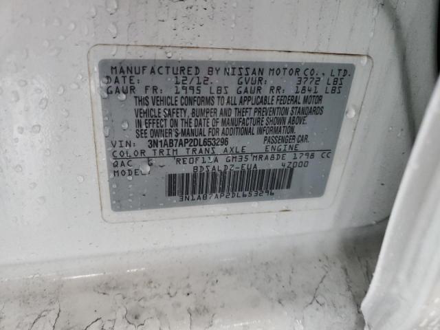 Photo 10 from auction – 2013 NISSAN SENTRA S with VIN 3N1AB7AP2DL653296