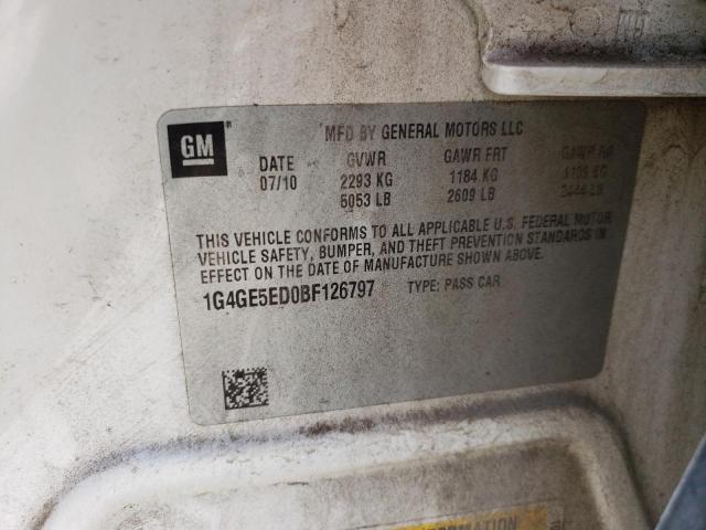 Photo 10 from auction – 2011 BUICK LACROSSE C with VIN 1G4GE5ED0BF126797
