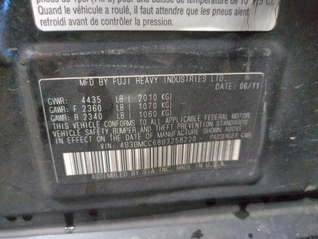 Photo 10 from auction – 2011 SUBARU LEGACY 2.5 with VIN 4S3BMCC68B3258220