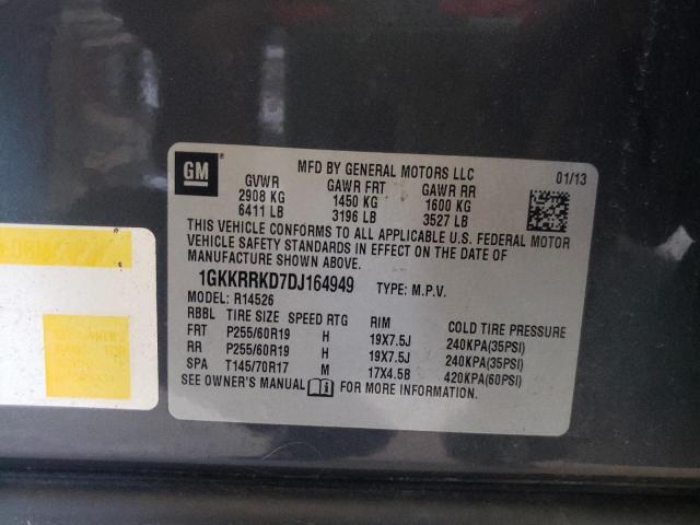 Photo 10 from auction – 2013 GMC ACADIA SLT with VIN 1GKKRRKD7DJ164949