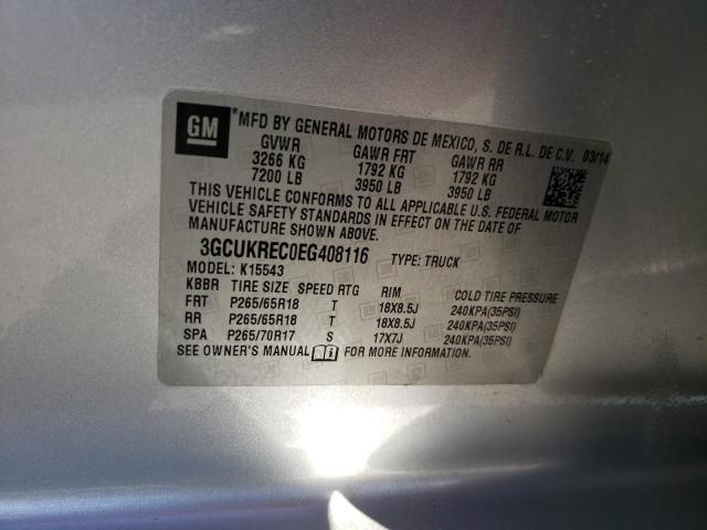 Photo 10 from auction – 2014 CHEVROLET SILVERADO with VIN 3GCUKREC0EG408116