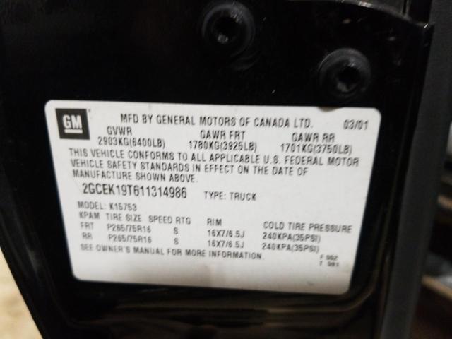 Photo 10 from auction – 2001 CHEVROLET SILVERADO with VIN 2GCEK19T611314986