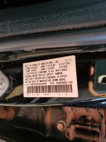 Photo 10 from auction – 2012 HONDA ACCORD SE with VIN 1HGCP2F6XCA056995