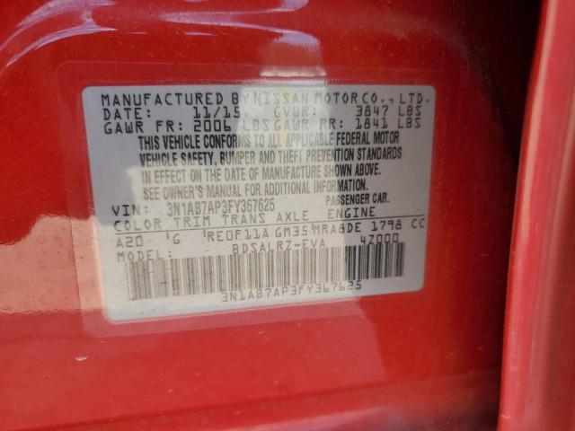 Photo 10 from auction – 2015 NISSAN SENTRA S with VIN 3N1AB7AP3FY367625