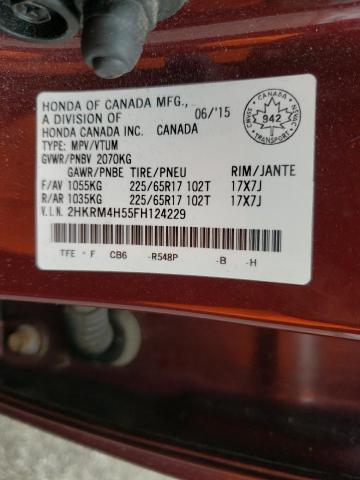 Photo 10 from auction – 2015 HONDA CR-V EX with VIN 2HKRM4H55FH124229