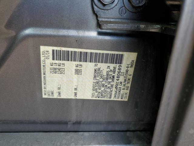 Photo 10 from auction – 2014 NISSAN MAXIMA S with VIN 1N4AA5AP0EC480689