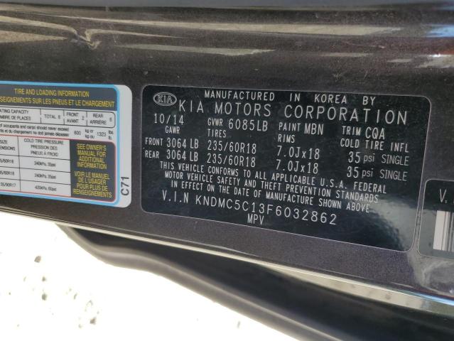 Photo 10 from auction – 2015 KIA SEDONA EX with VIN KNDMC5C13F6032862