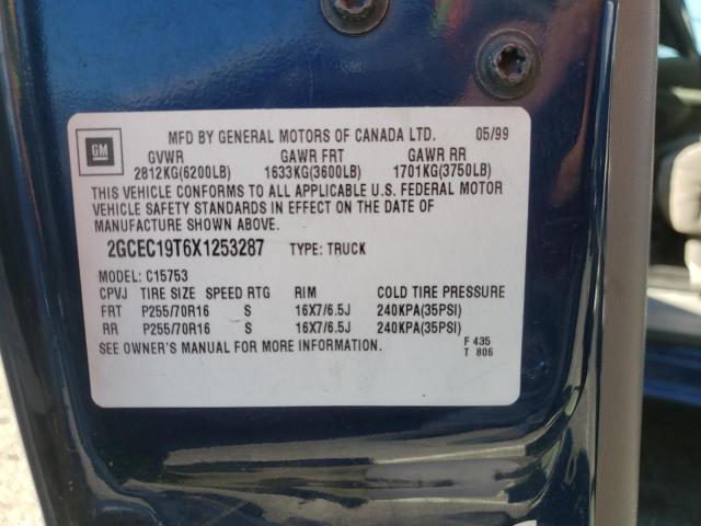 Photo 10 from auction – 1999 CHEVROLET SILVERADO with VIN 2GCEC19T6X1253287
