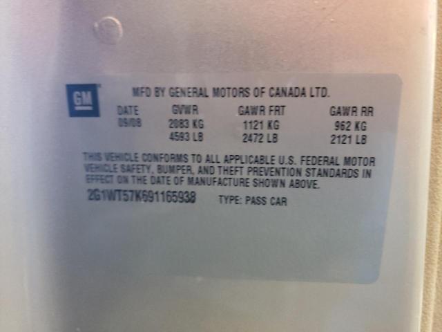 Photo 10 from auction – 2009 CHEVROLET IMPALA 1LT with VIN 2G1WT57K691165938