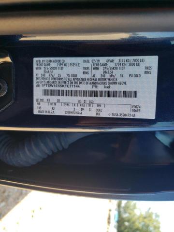 Photo 10 from auction – 2019 FORD F150 SUPER with VIN 1FTEW1E55KFC77144