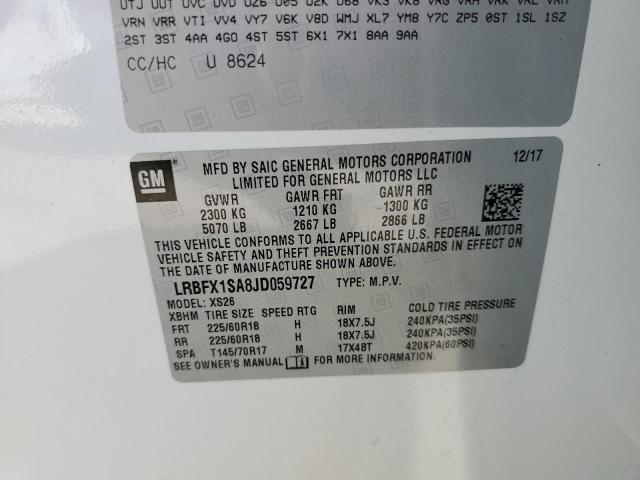 Photo 10 from auction – 2018 BUICK ENVISION E with VIN LRBFX1SA8JD059727