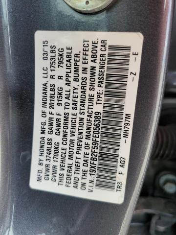 Photo 10 from auction – 2015 HONDA CIVIC LX with VIN 19XFB2F59FE056389