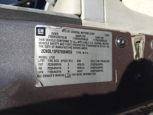 Photo 10 from auction – 2007 CHEVROLET EQUINOX LS with VIN 2CNDL13F876084659