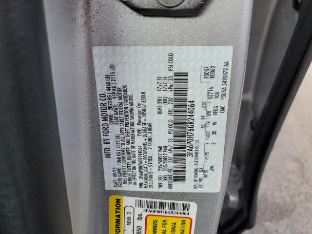 Photo 10 from auction – 2016 FORD FUSION SE with VIN 3FA6P0H76GR244064