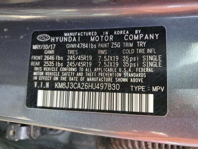 Photo 10 from auction – 2017 HYUNDAI TUCSON LIM with VIN KM8J3CA26HU497830