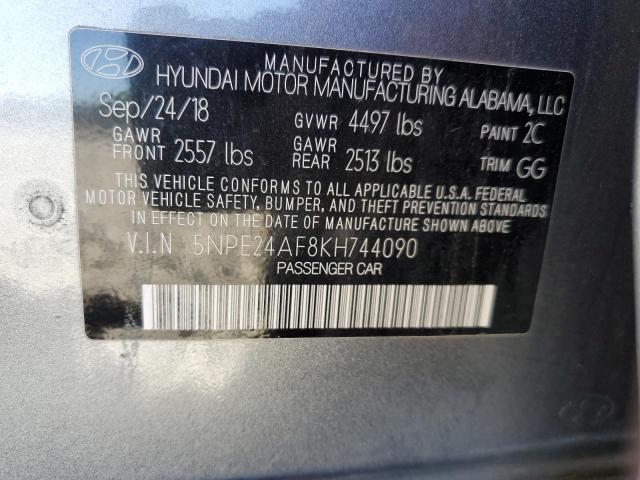 Photo 10 from auction – 2019 HYUNDAI SONATA SE with VIN 5NPE24AF8KH744090
