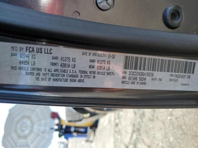 Photo 10 from auction – 2016 DODGE CHALLENGER with VIN 2C3CDZAG9GH195236