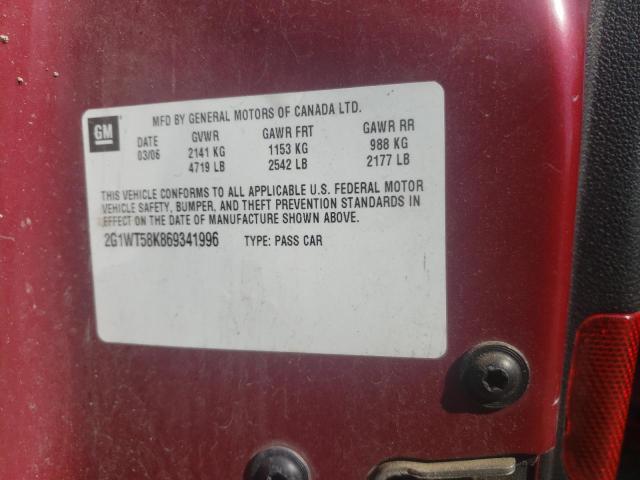 Photo 10 from auction – 2006 CHEVROLET IMPALA LT with VIN 2G1WT58K869341996