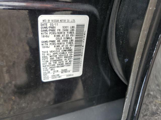 Photo 10 from auction – 2011 INFINITI FX35 with VIN JN8AS1MU2BM710891