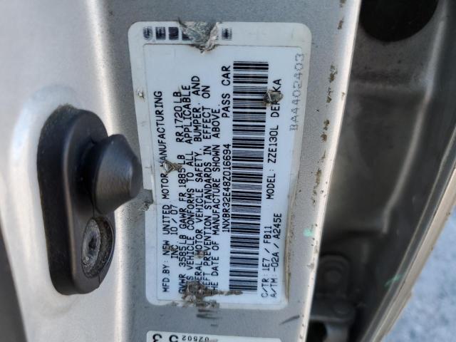 Photo 10 from auction – 2008 TOYOTA COROLLA CE with VIN 1NXBR32E48Z016694