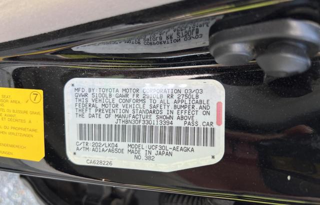 Photo 10 from auction – 2003 LEXUS LS 430 with VIN JTHBN30F330113394
