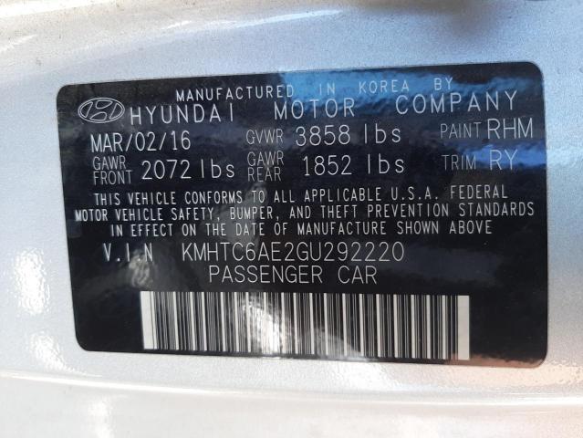 Photo 10 from auction – 2016 HYUNDAI VELOSTER T with VIN KMHTC6AE2GU292220