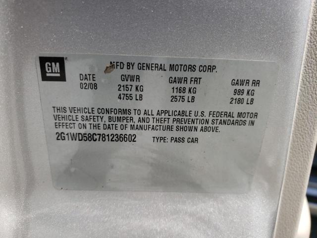 Photo 10 from auction – 2008 CHEVROLET IMPALA with VIN 2G1WD58C781236602
