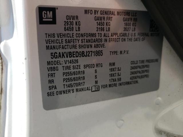 Photo 10 from auction – 2011 BUICK ENCLAVE CX with VIN 5GAKVBED9BJ271865