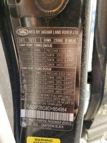 Photo 10 from auction – 2013 LAND ROVER RANGE ROVE with VIN SALVP2BG8DH854984
