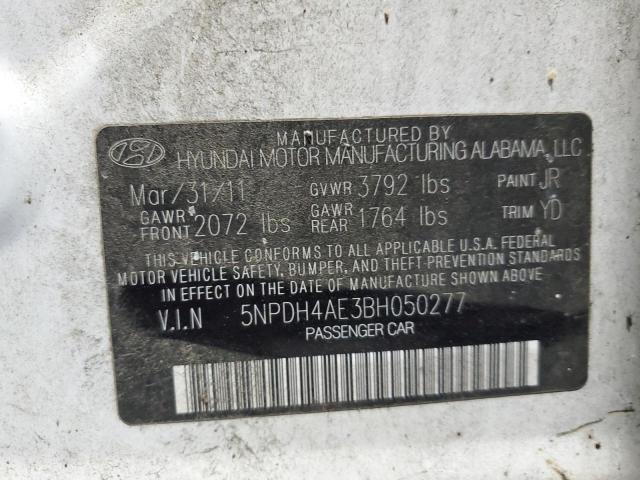 Photo 10 from auction – 2011 HYUNDAI ELANTRA GL with VIN 5NPDH4AE3BH050277
