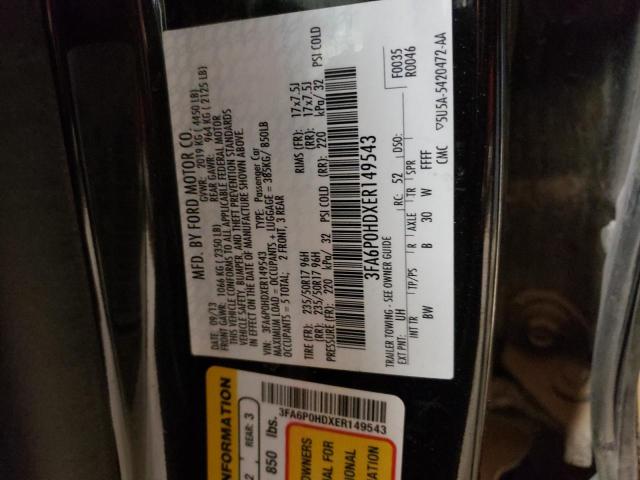 Photo 10 from auction – 2014 FORD FUSION SE with VIN 3FA6P0HDXER149543