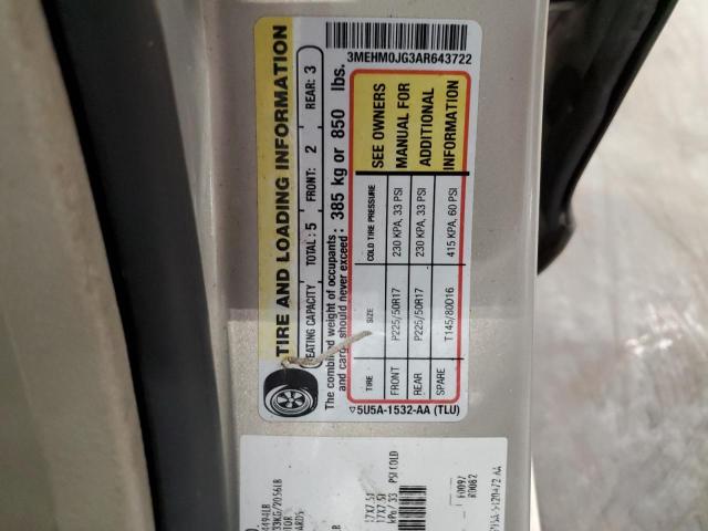 Photo 10 from auction – 2010 MERCURY MILAN PREM with VIN 3MEHM0JG3AR643722
