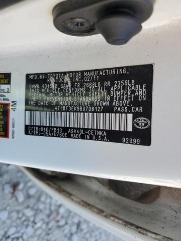 Photo 10 from auction – 2011 TOYOTA CAMRY BASE with VIN 4T1BF3EK9BU708127