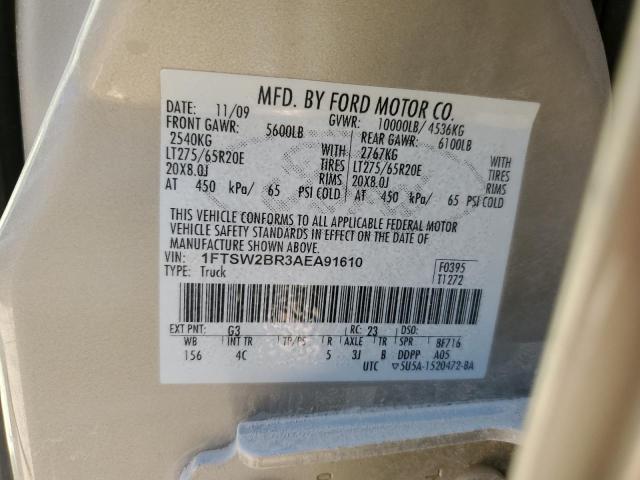 Photo 10 from auction – 2010 FORD F250 SUPER with VIN 1FTSW2BR3AEA91610