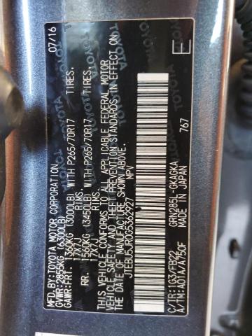 Photo 10 from auction – 2016 TOYOTA 4 RUNNER with VIN JTEBU5JR0G5362927