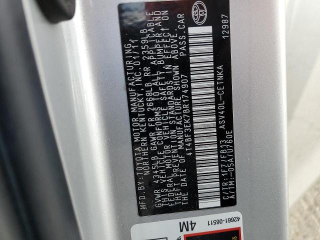 Photo 10 from auction – 2011 TOYOTA CAMRY BASE with VIN 4T4BF3EK7BR174907
